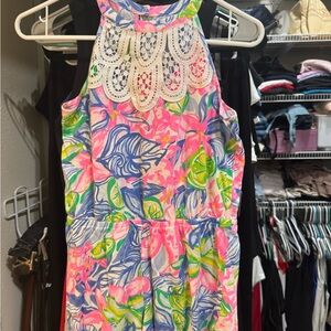 Colorful Floral Sleeveless Romper